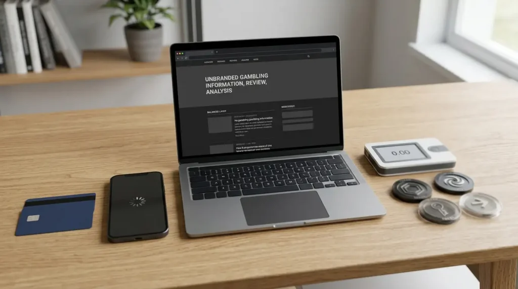 A bank card, phone, laptop and generic digital payment symbols arranged on a desk